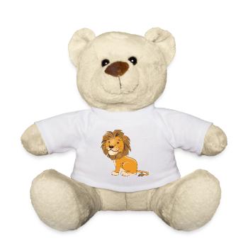 Niedlicher kleiner Löwe in Comic Stil - Teddy - Weiß - Vorne