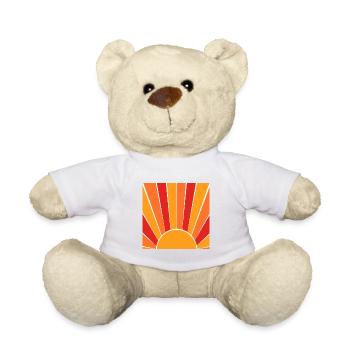 Colorful Sunrise Early Riser Poison - Teddy Bear - white - Front