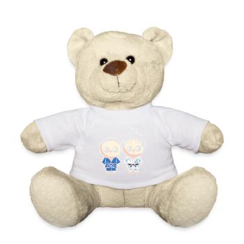 Judopaar Sportler Gift - Teddy - Weiß - Vorne
