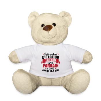Un Tonton Et Un Parrain À La Fois Mais Ça Va Gère - Nounours - blanc - Devant