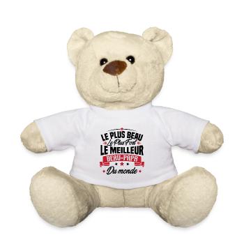 Le meilleur beau papa du monde - Nounours - blanc - Devant
