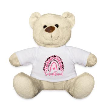 Schulkind Einschulung Schulanfang Mädchen - Teddy - Weiß - Vorne