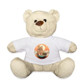 Nudel Katze - Teddy - Weiß - Vorne