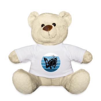 Scuba Taucher Diving Free Dive Scuba Diver - Teddy Bear - white - Front