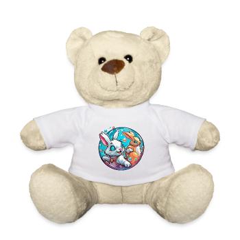 Animal in Soap Bubble / Childlike / Cute / Bunny - Teddy Bear - white - Front