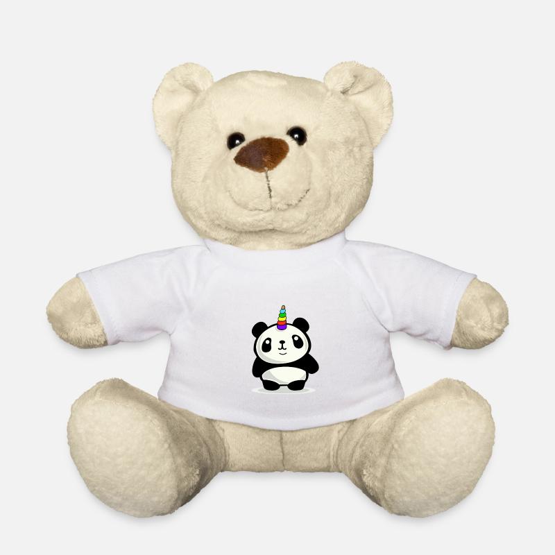 Panda Licorne - Nounours - blanc