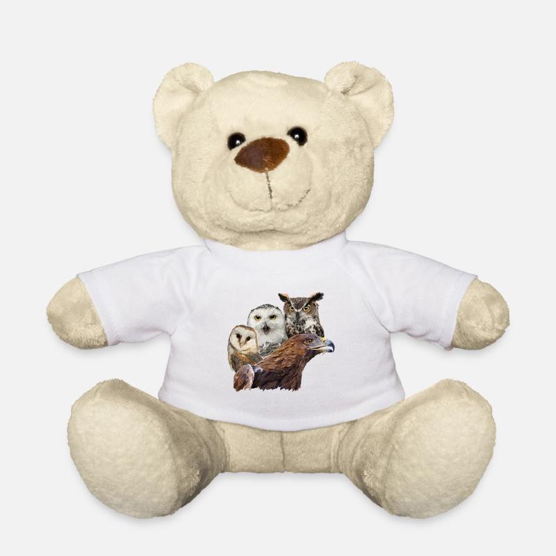 Adler und Eulen - Teddy - Weiß