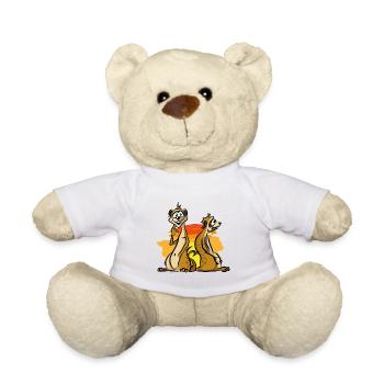 Erdmännchen Afrika Comic Cartoon - Teddy - Weiß - Vorne