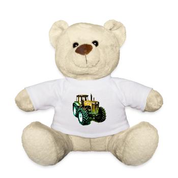 Tracteur Agriculture - Nounours - blanc - Devant