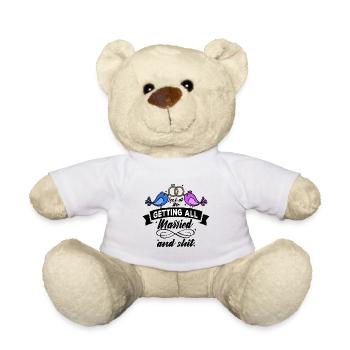 Regardez-moi me marier et merde - Nounours - blanc - Devant