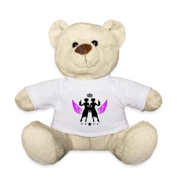 Betrunken Silhouette Feiern Party Girl - Teddy - Weiß - Vorne