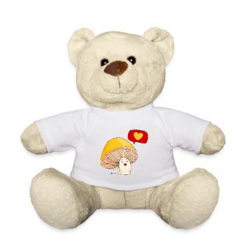 Pilz und Liebe - Teddy - Weiß - Vorne
