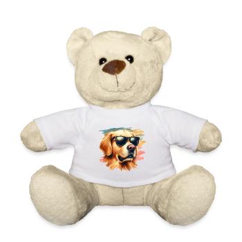 Niedlicher Golden Retriever mit Sonnenbrille - Teddy - Weiß - Vorne