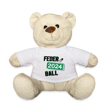 Federball seit 2024 Sport Spiel Spieler Badminton - Teddy - Weiß - Vorne
