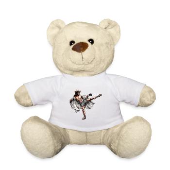 Muay Thai Jesus Kickboxen Christliches Geschenk - Teddy - Weiß - Vorne