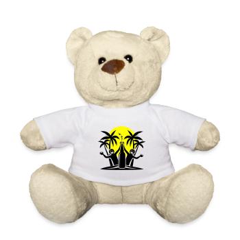 Palmen Strand Urlaub Party - Teddy - Weiß - Vorne