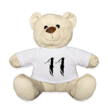 11 black number number elf vector graphic - Teddy Bear - white - Front