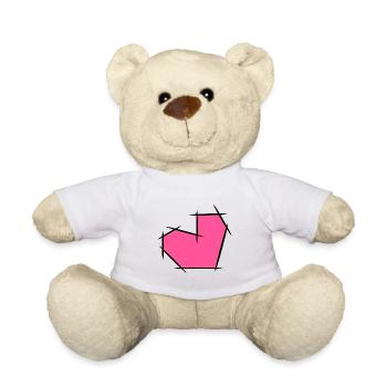 Heart of lines - Teddy Bear - white - Front
