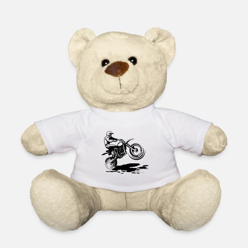 Motorcross enduro - Teddy Bear - white