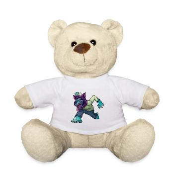 Loup zombie loup-garou sauvage monstre - Nounours - blanc - Devant