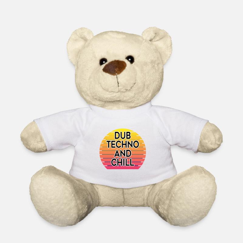 Dub Techno und Chill | Retro Sonnenuntergang Ambient Techno - Teddy - Weiß