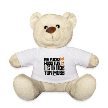 Un renard doit faire ce qu’un renard doit faire. Guillemets - Nounours - blanc - Devant