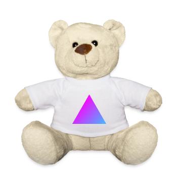 Triangle colored - Teddy Bear - white - Front
