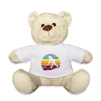 Retro Vintage Feldhockey Geschenk Feldhockey Spiel - Teddy - Weiß - Vorne