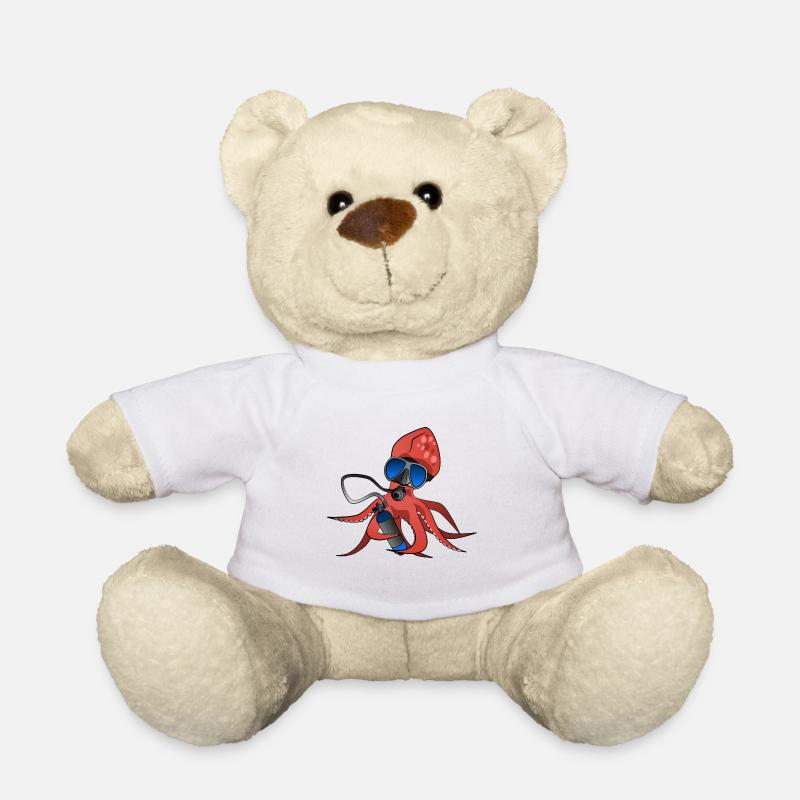 Pieuvre poulpe poulpe calmar plongée plongée - Nounours - blanc