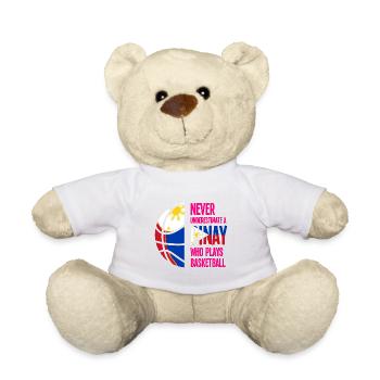 Philippines Pinay Flag Basketball I Gift - Teddy Bear - white - Front