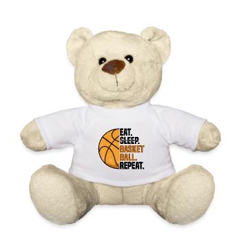 Eat Sleep Basketball Repeat I Girl Basketball player - Teddy Bear - white - Front