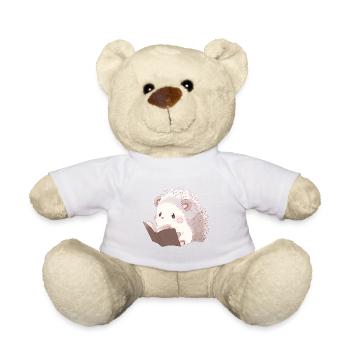 Lecture de hérisson mignon - Nounours - blanc - Devant