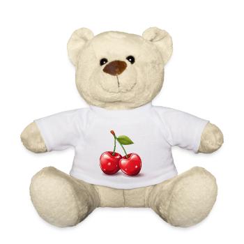 zwei süße Kirschen - Teddy - Weiß - Vorne
