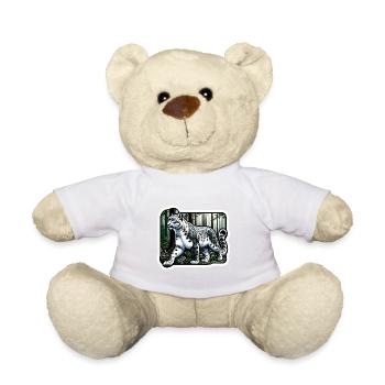 Snow Leopard Leopard White Leopard - Teddy Bear - white - Front