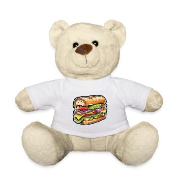 Sandwich / Sandwich / Nourriture / Épicerie - Nounours - blanc - Devant