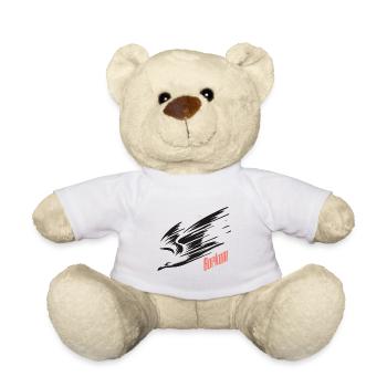 Borkum Dive Low Flyer Seagull Vacation T-Shirt - Teddy Bear - white - Front