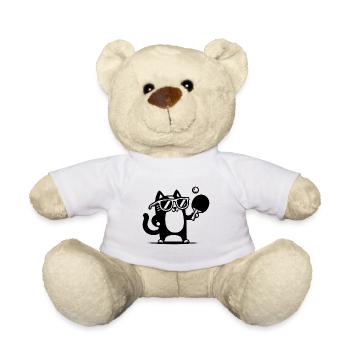 Tischtennis Katze - Teddy - Weiß - Vorne