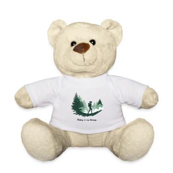 Hiking is My Therapy – Nature & Forest - Teddy Bear - white - Front