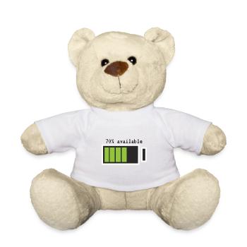 cadeau de pile Batterie ordinateur intrus slogan - Nounours - blanc - Devant