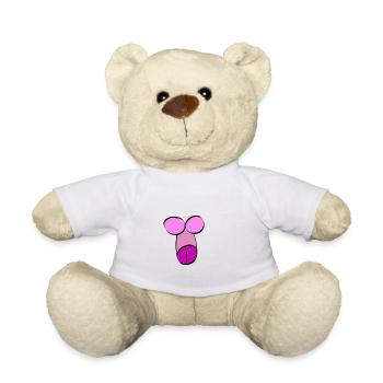 Großer Penis dick Penis Glied Ständer Schwanz - Teddy - Weiß - Vorne
