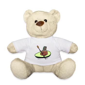 Avocado Indianer Krieger Kanu Fantasy Frucht Kind - Teddy - Weiß - Vorne