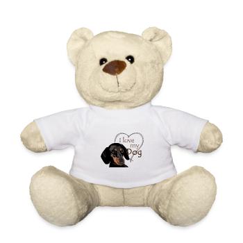 Dackel – Ich liebe Hunde - Teddy - Weiß - Vorne