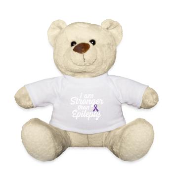 Stronger than epilepsy. Hopeful person Gesch - Teddy Bear - white - Front