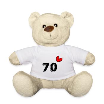 70 JAHRE. 70-jähriges JUBILÄUM. JUBILÄUM 70 JAHRE. 70 - Teddy - Weiß - Vorne