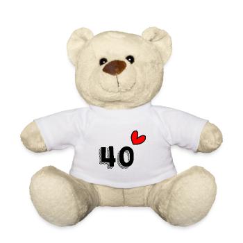 40 JAHRE. 40-jähriges JUBILÄUM. JUBILÄUM 40 JAHRE. 40 - Teddy - Weiß - Vorne