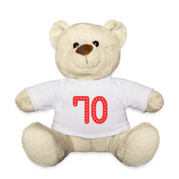 70 JAHRE. 70-jähriges JUBILÄUM. JUBILÄUM 70 JAHRE. 70 - Teddy - Weiß - Vorne