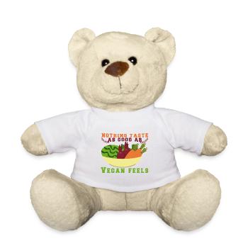 Vegan Fleischlos Tierlieb & Veganer - Teddy - Weiß - Vorne