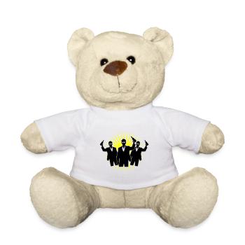 Drunk Party Booze Silhouette - Teddy Bear - white - Front