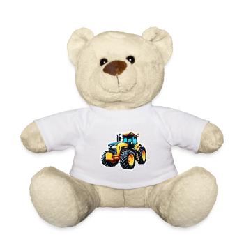 Tracteur / Agriculture / Agriculteur / Travail des champs - Nounours - blanc - Devant