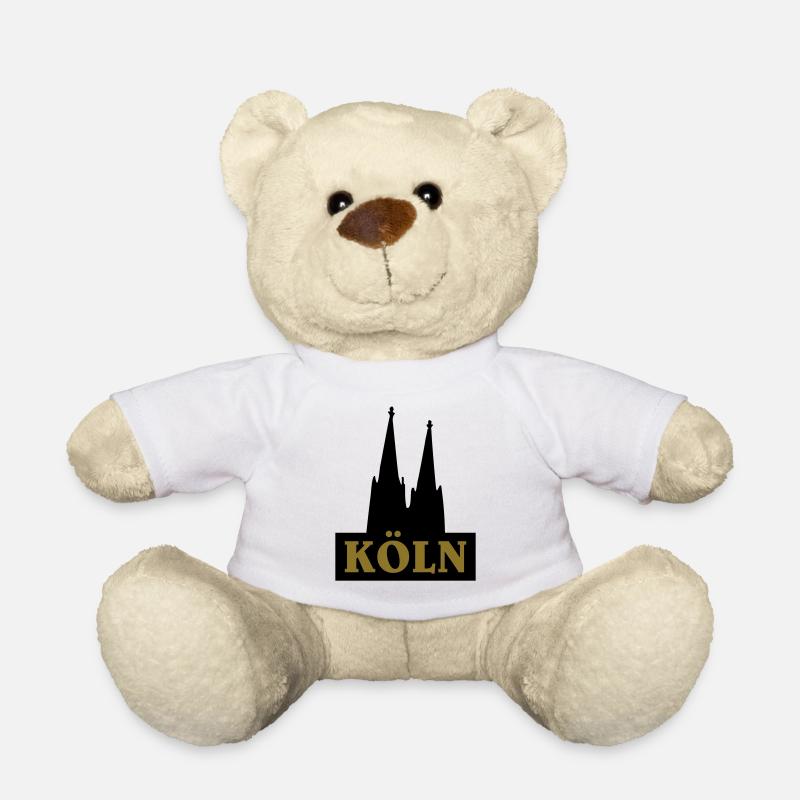 Ville cathédrale de Cologne - Nounours - blanc